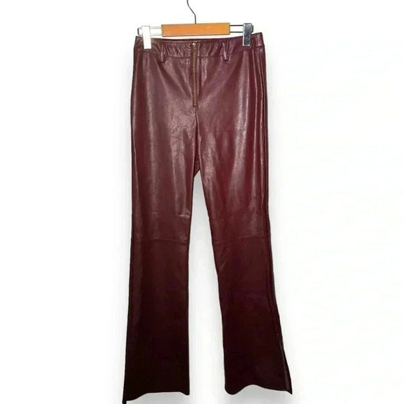 I am Gia Romy Vegan Leather  Pants XS oxblood - Picture 4 of 10